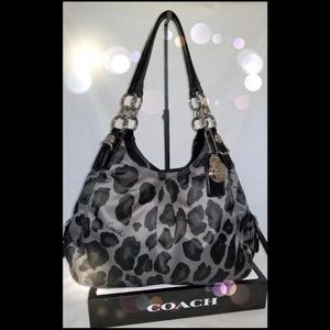 New. Maggie Sateen Ocelot Bag.
